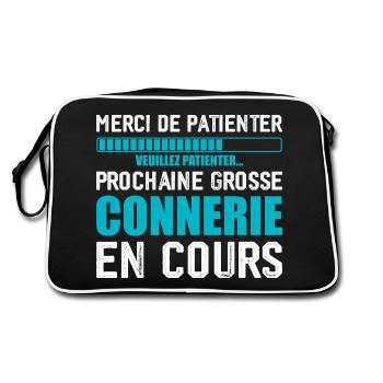 Prochaine connerie rigolo - Sac Retro - noir/blanc - Dos