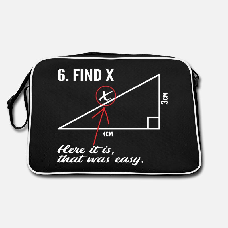 Suchen x - Retro Tasche - Schwarz/Weiß