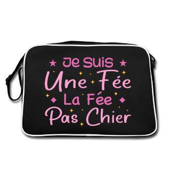 Je Suis Une Fée La Fée Pas Chier - Sac Retro - noir/blanc - Dos