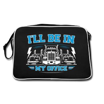 I'll be in my office - Sac Retro - noir/blanc - Dos