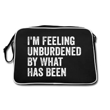 Ich fühle mich unbelastet von dem, was war - Retro Tasche - Schwarz/Weiß - Hinten