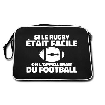 If rugby was easy - Retro Bag - black/white - Back