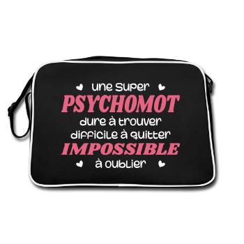 Une Super Psychomotricienne - Sac Retro - noir/blanc - Dos