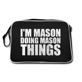 I'm Mason Doing Mason Things - Sac Retro - noir/blanc - Dos