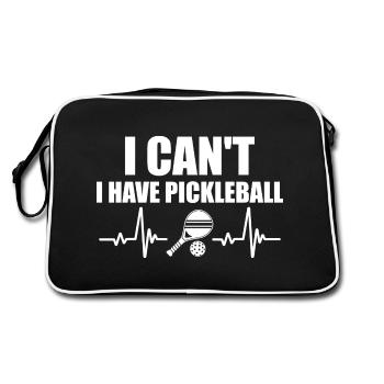 I Can't I Have Pickleball - Sac Retro - noir/blanc - Dos
