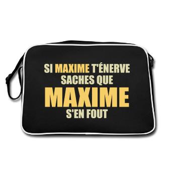If Maxime annoys you, know that Maxime doesn't give a damn - Retro Bag - black/white - Back