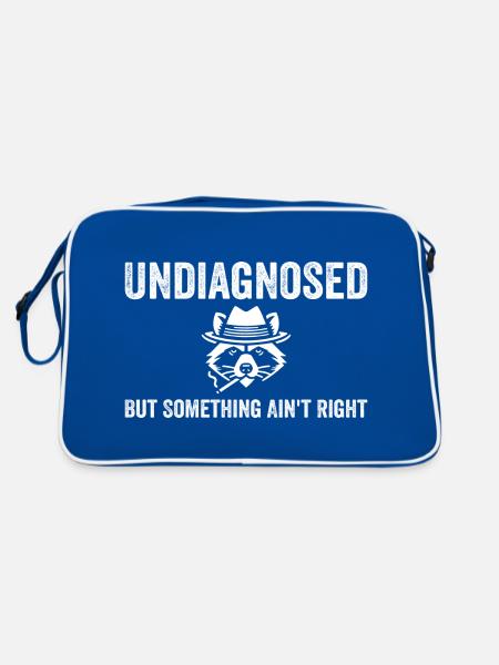 Nicht diagnostiziert, aber irgendetwas stimmt nicht - Retro Tasche - Blau/Weiß - Hinten