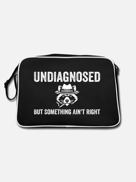 Undiagnosed but something ain't right - Retro Bag - black/white - Back