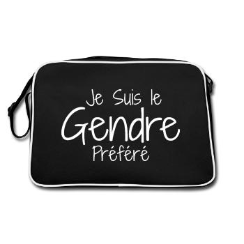 Gendre humour beau fils, Gendre Idéal Humour - Sac Retro - noir/blanc - Dos