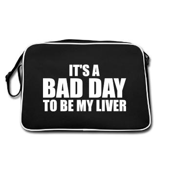 It's a bad day to be my liver - Sac Retro - noir/blanc - Dos