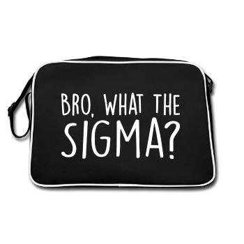 Bro, what the sigma? - Retro Bag - black/white - Back