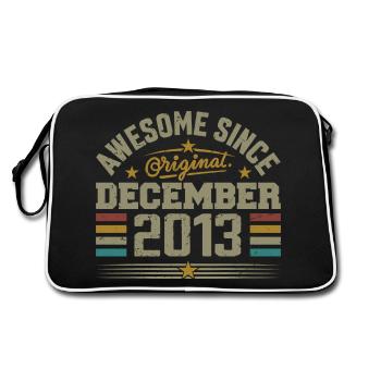 Dezember 2013 - Dezember 2013 Jubiläumsgeschenk - Retro Tasche - Schwarz/Weiß - Hinten