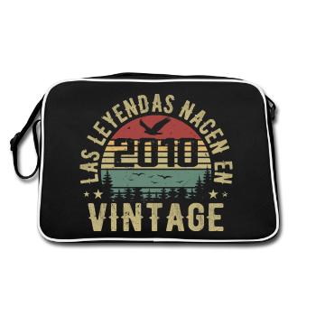 Legends are born 2010 Birthday Gift 2010 - Retro Bag - black/white - Back