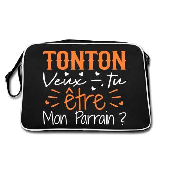 Uncle Do you want to be My Godfather? - Retro Bag - black/white - Back