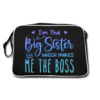 i'm the big sister - Sac Retro - noir/blanc - Dos