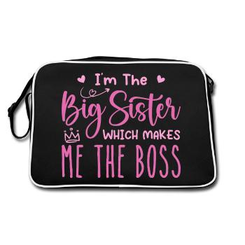 i'm the big sister - Sac Retro - noir/blanc - Dos