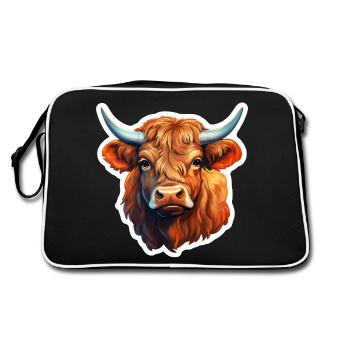 Bovins Highland - Sac Retro - noir/blanc - Dos