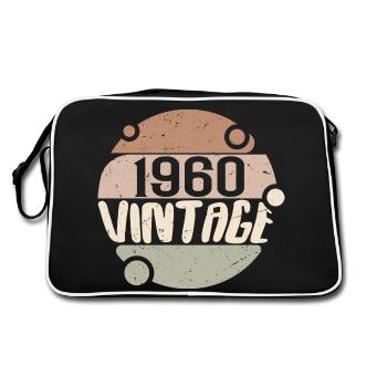 Vintage 1960 Cadeaux rétro 1960 millésime 1960 - Sac Retro - noir/blanc - Dos