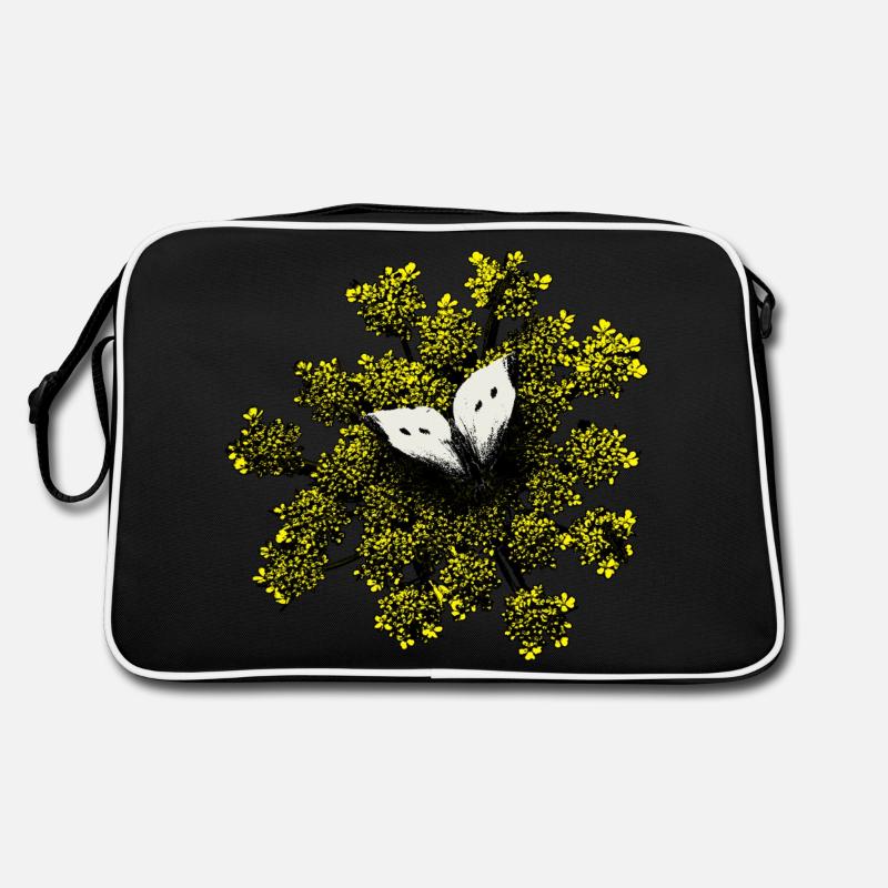 Butterfly blossom retro vintage cabbage white fly Retro Bag