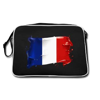 DRAPEAU DE LA FRANCE DRAPEAU FRANCE - Sac Retro - noir/blanc - Dos