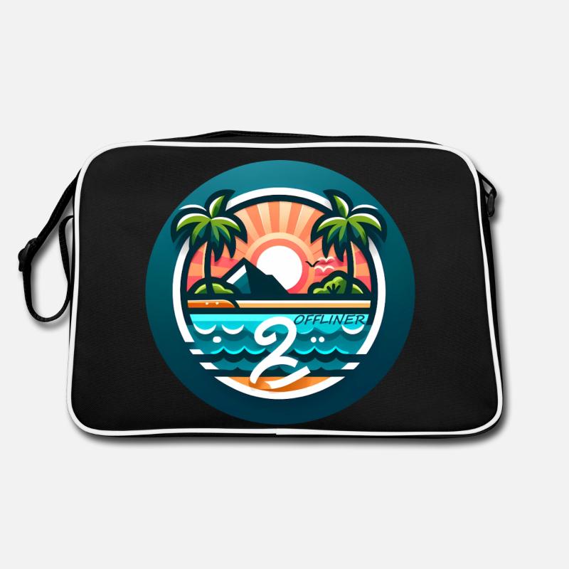 Palm Island coloré Offliner - Sac Retro - noir/blanc