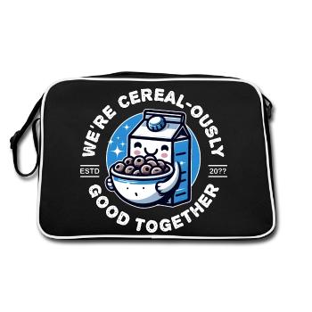 WE'RE CEREAL-OUSLY GOOD TOGETHER - Retro Bag - black/white - Back