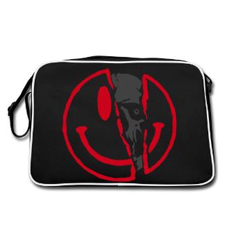Broken smile - Retro Bag - black/white - Back