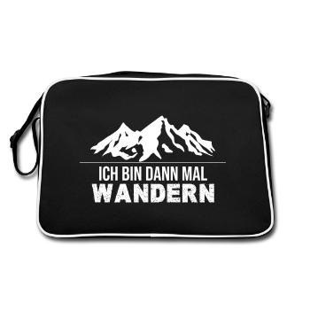 I'll go hiking then - Retro Bag - black/white - Back