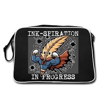 INK-INSPIRATION EN COURS - Sac Retro - noir/blanc - Dos