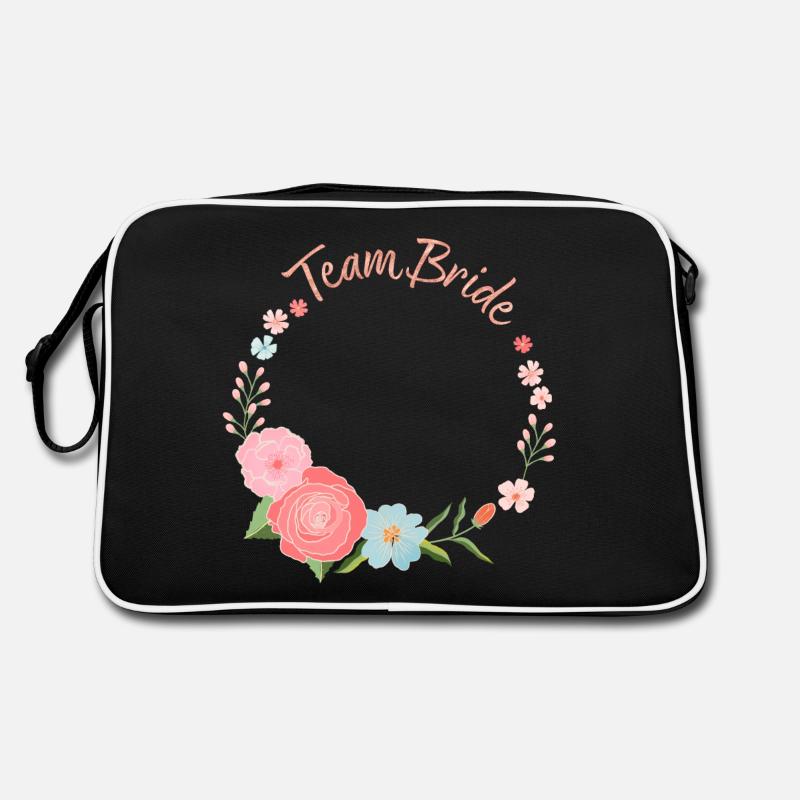 Team Bride - Retro Tasche - Schwarz/Weiß