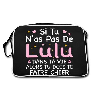 Si Tu N as Pas De Lulu Dans Ta Vie Cadeau - Sac Retro - noir/blanc - Dos