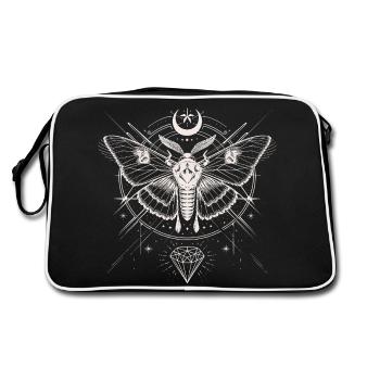 Papillons de nuit mystiques Géométrie Ésotérique - Sac Retro - noir/blanc - Dos