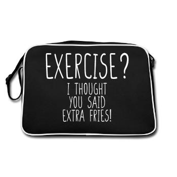 Exercice Je pensais que vous aviez dit des frites supplémentaires - Sac Retro - noir/blanc - Dos