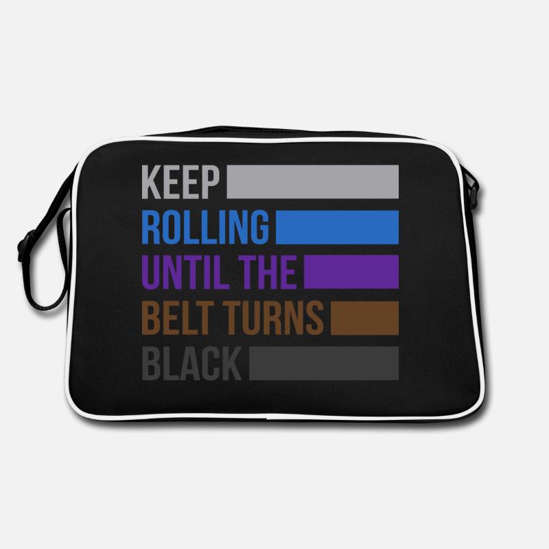 Keep Rolling Until The Belt Turns Black Jiu Jitsu Retro Bag