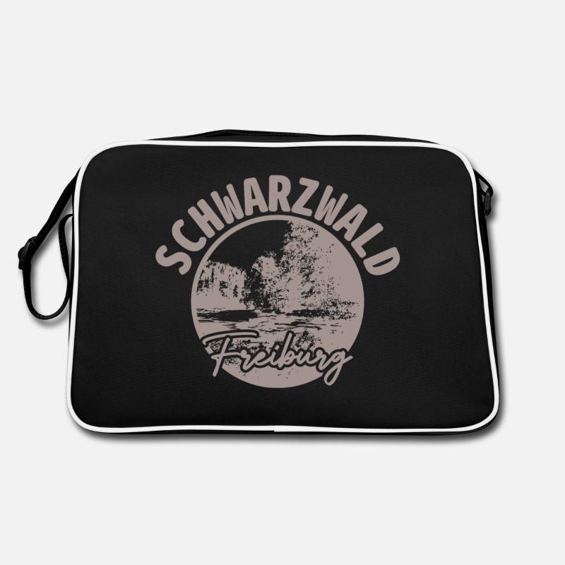 SCHWARZBALD-FREIBURG - Retro Tasche - Schwarz/Weiß