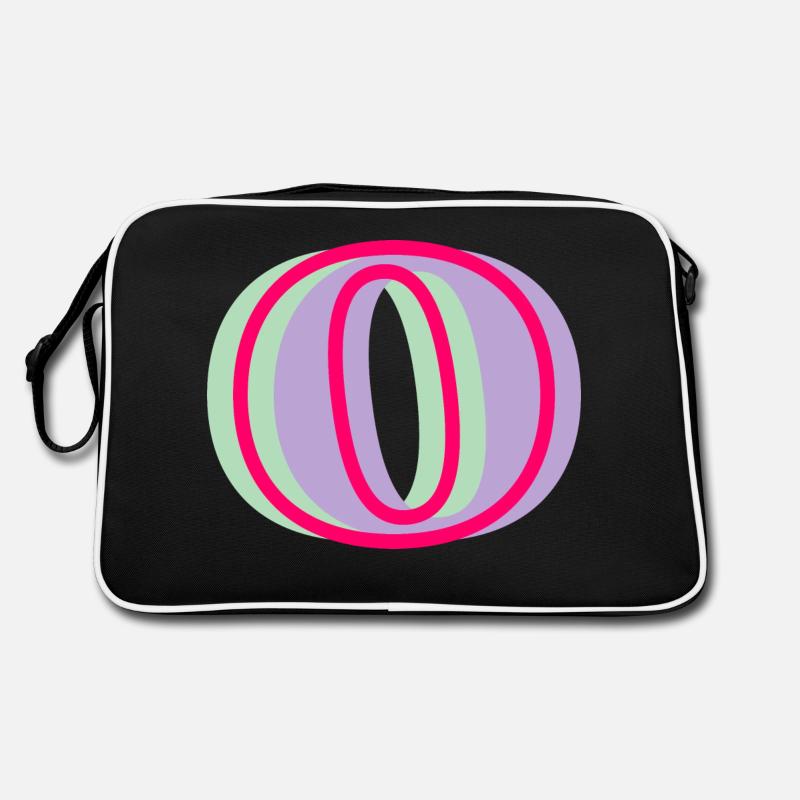 Lettre o multicolore Sac Retro