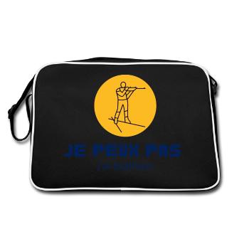 je peux pas j'ai biathlon - Sac Retro - noir/blanc - Dos