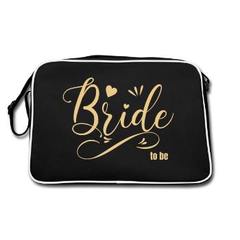 Bride to be gold - Retro Bag - black/white - Back