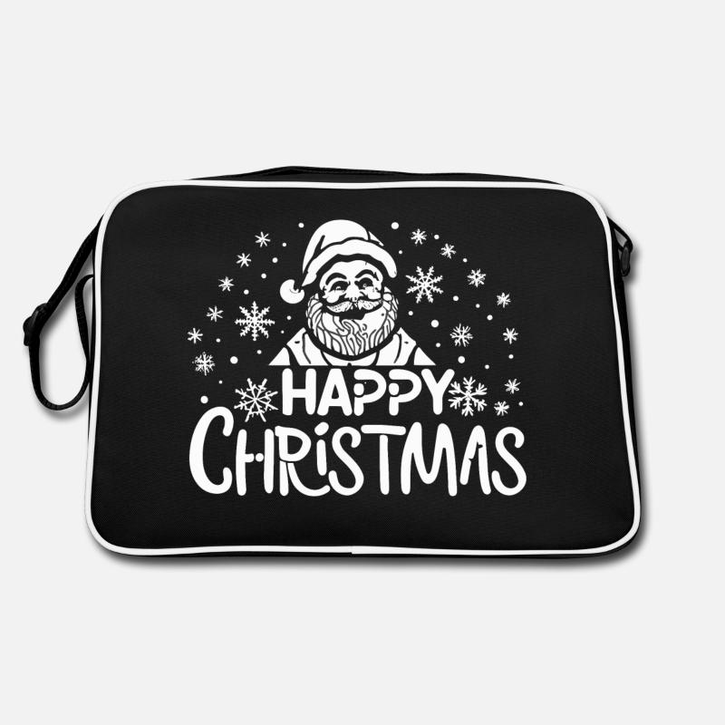 weißer Weihnachtsmann Retro Tasche