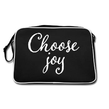 Choisissez la joie Inspirant Heureux - Sac Retro - noir/blanc - Dos