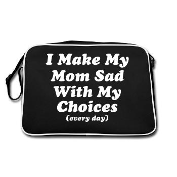 Je rends ma mère triste de mes choix tous les jours - Sac Retro - noir/blanc - Dos
