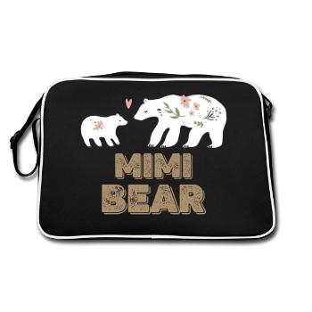 Mimi Ours Maman Maman Floral Bonne fête des mères - Sac Retro - noir/blanc - Dos
