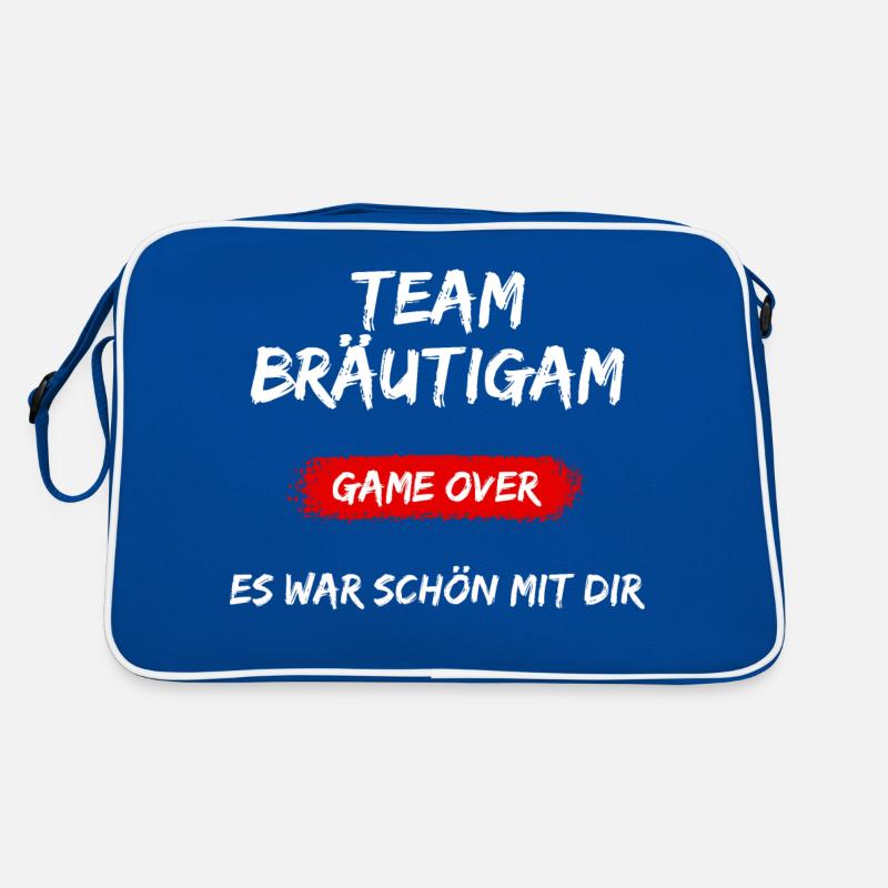 Team Bräutigam JGA Männer Junggesellenabschied Retro Tasche