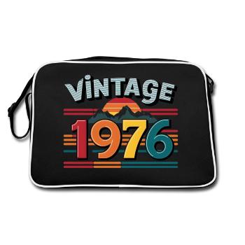 Vintage 1976 Cadeau d'anniversaire 47 ans Homme Fe - Sac Retro - noir/blanc - Dos