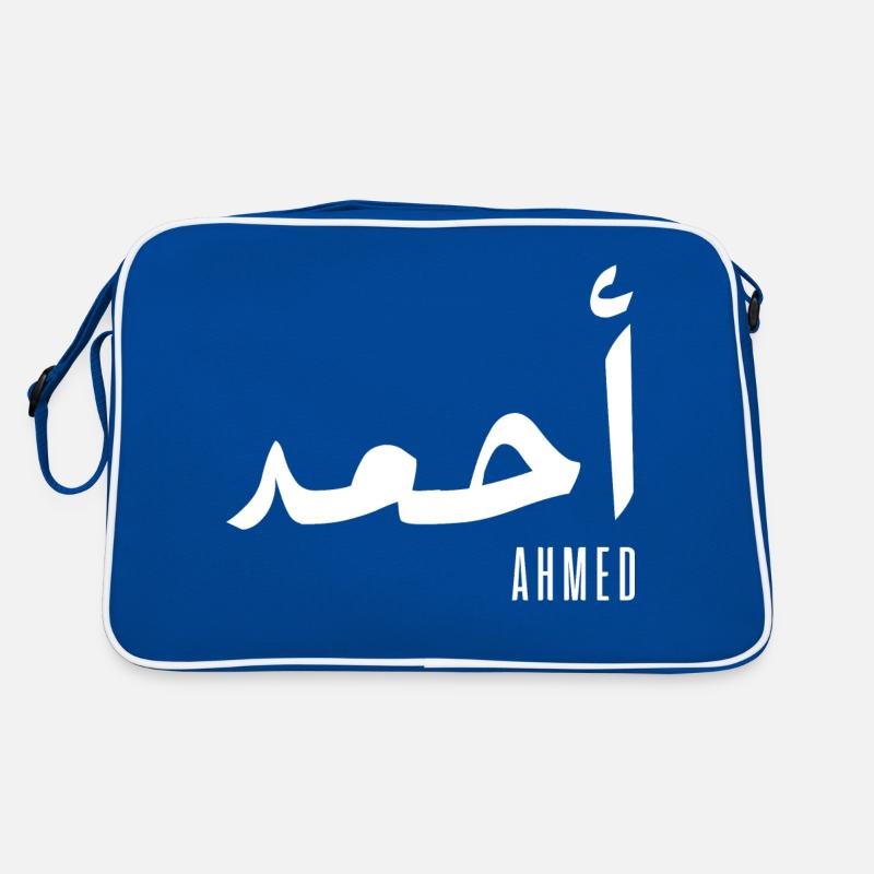 Name Ahmed auf Arabisch Retro Tasche
