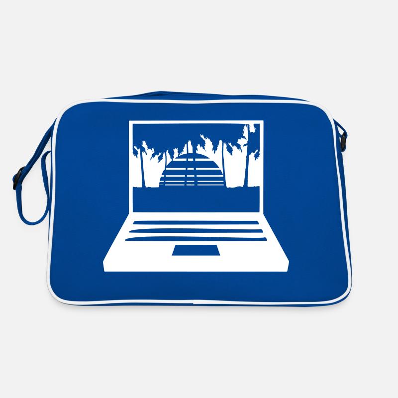 Laptop Computer Bildschirm Palmen PC Streifen Nerd Retro Tasche