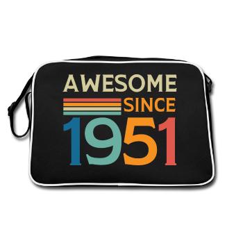 Awesome since 1951 - Sac Retro - noir/blanc - Dos