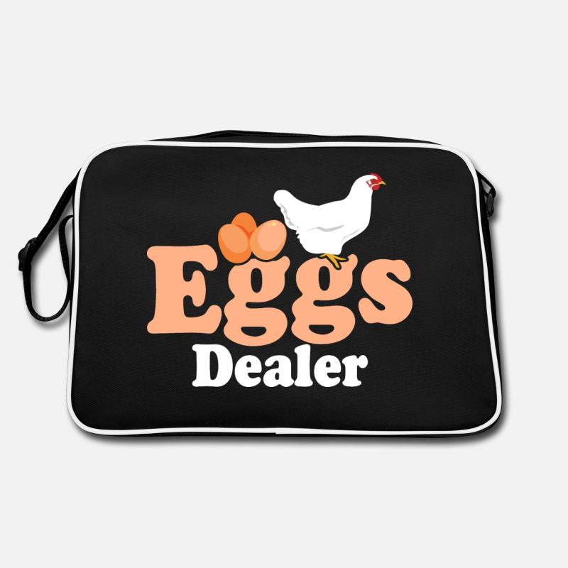 Marchand d’œufs Élevage de poules Éleveur de coqs Sac Retro