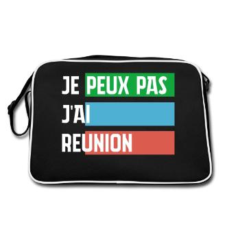 I can't I have a meeting - Retro Bag - black/white - Back