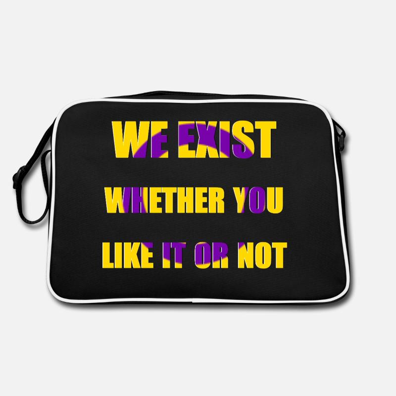 We Exist - Intersex Flagge Retro Tasche